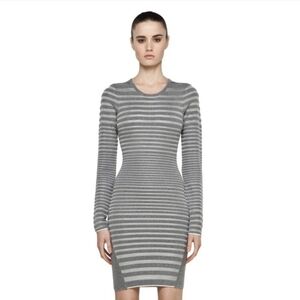 12. ALEXANDER WANG STRIPED LONG SLEEVE KNIT DRESS